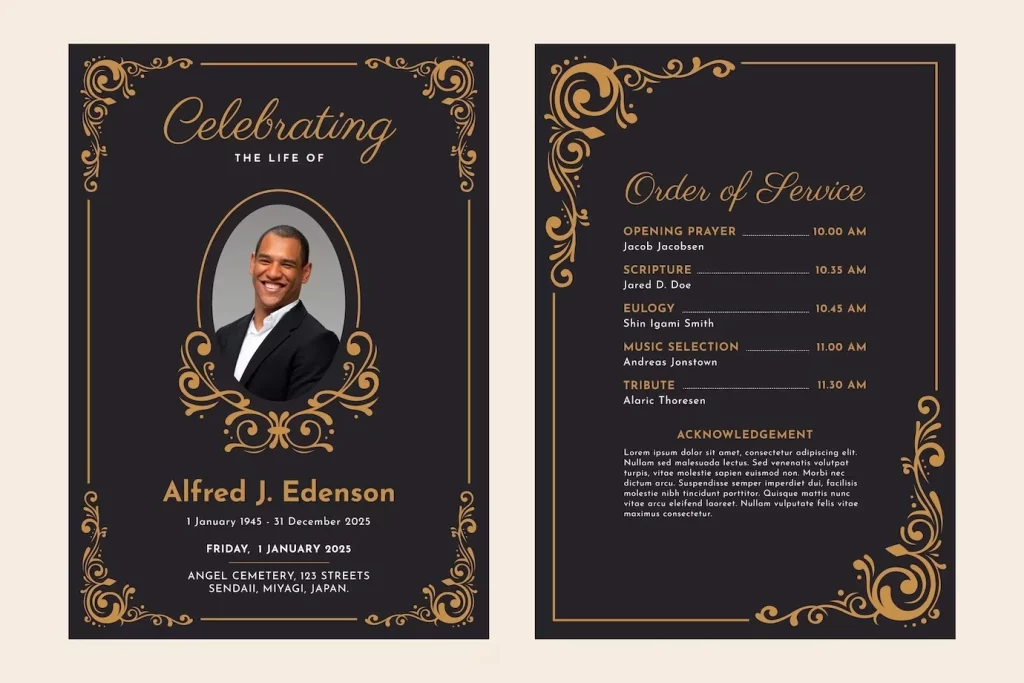 funeral order of service